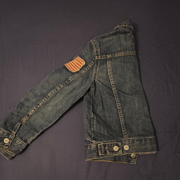 Polo Ralph Lauren little boys American Flag Patch Denim Trucker Jacket - Picture 5 of 8